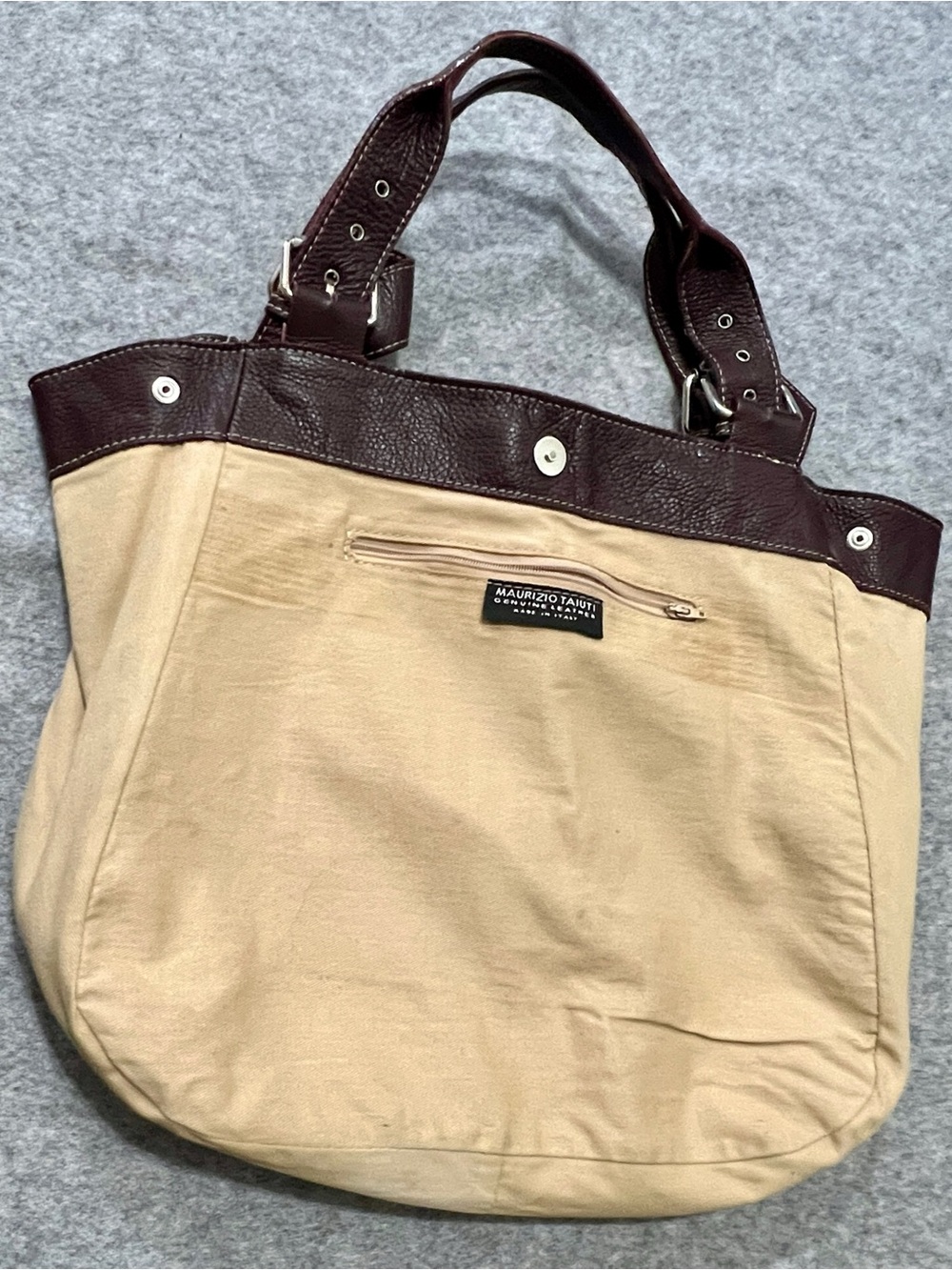 Maurizio Taiuti Purple Leather Shoulder Bag Made in Italy - Picture 12 of 17